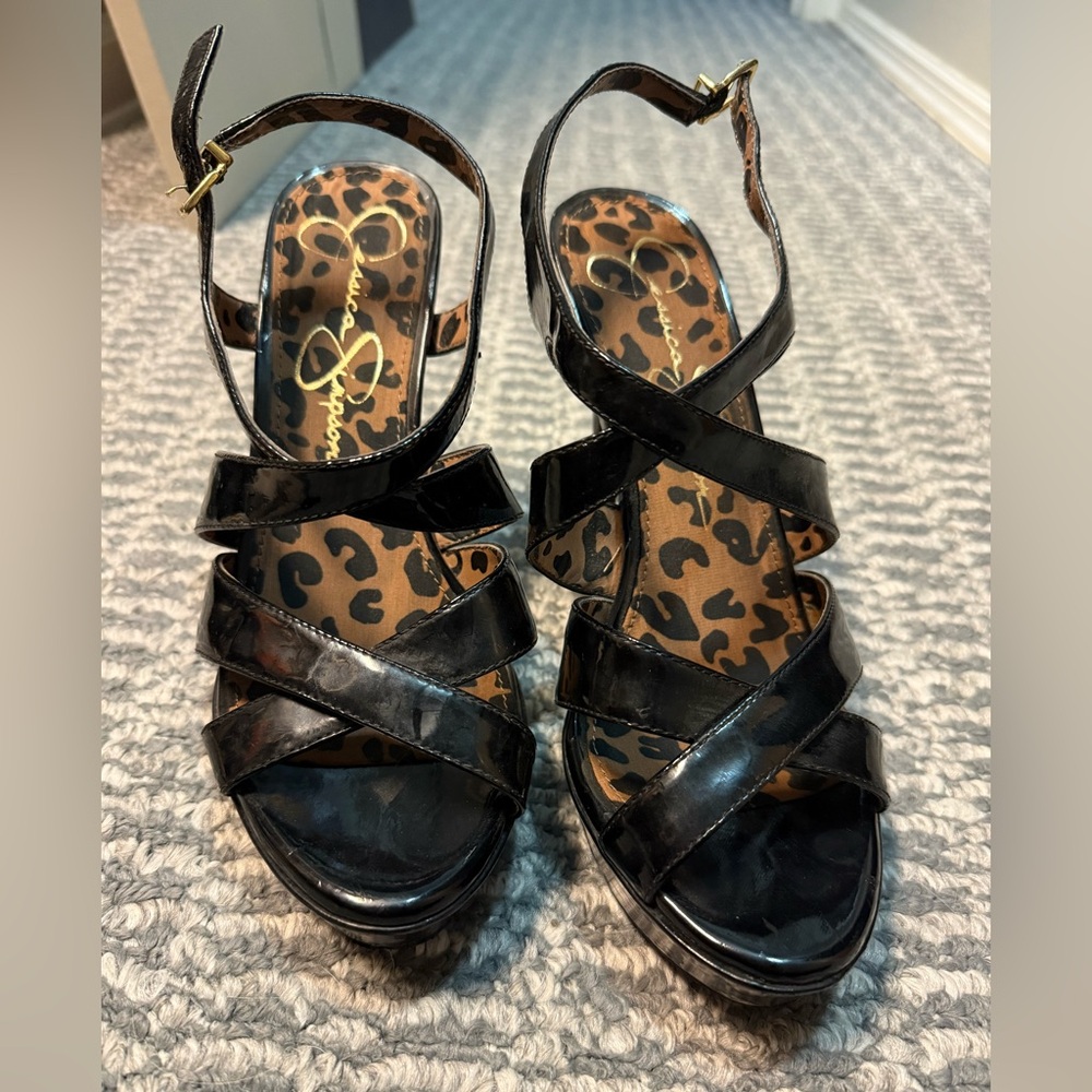Jessica Simpson Black Strappy Sandals